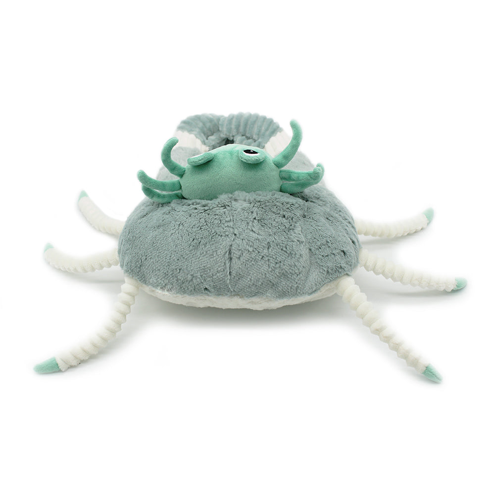 Peluche Cassecou le crabe maman - bébé menthe - Les Ptipotos 5