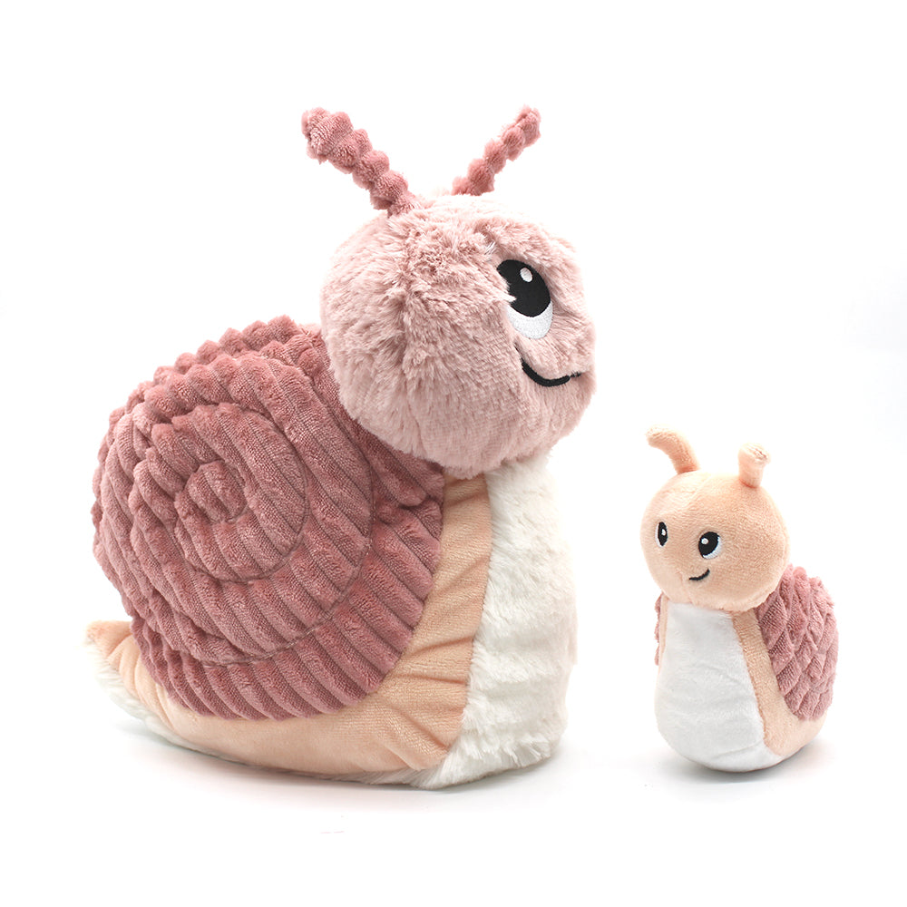 Peluche escargot Speedou maman et son bébé rose - Les Ptipotos