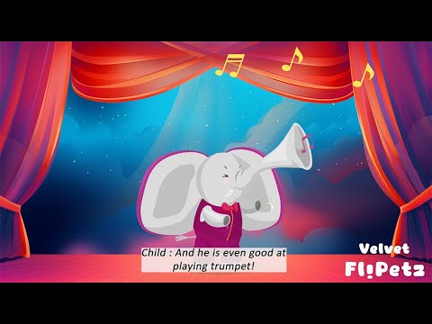 Film d'animation Velvet l'éléphant/aubergine - Flipetz