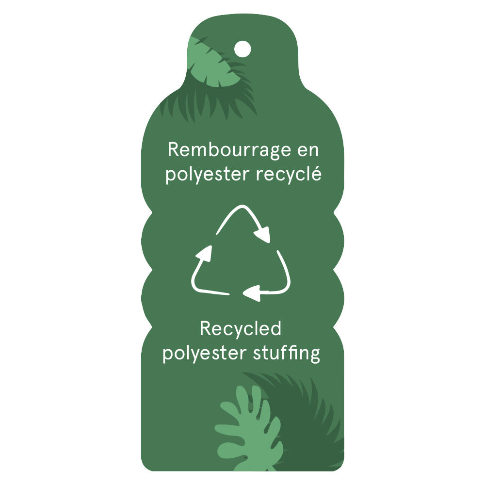 Cartable CP 32 cm Hippipos l'hippopotame - Rembourrage en polyester recyclé - Les Déglingos