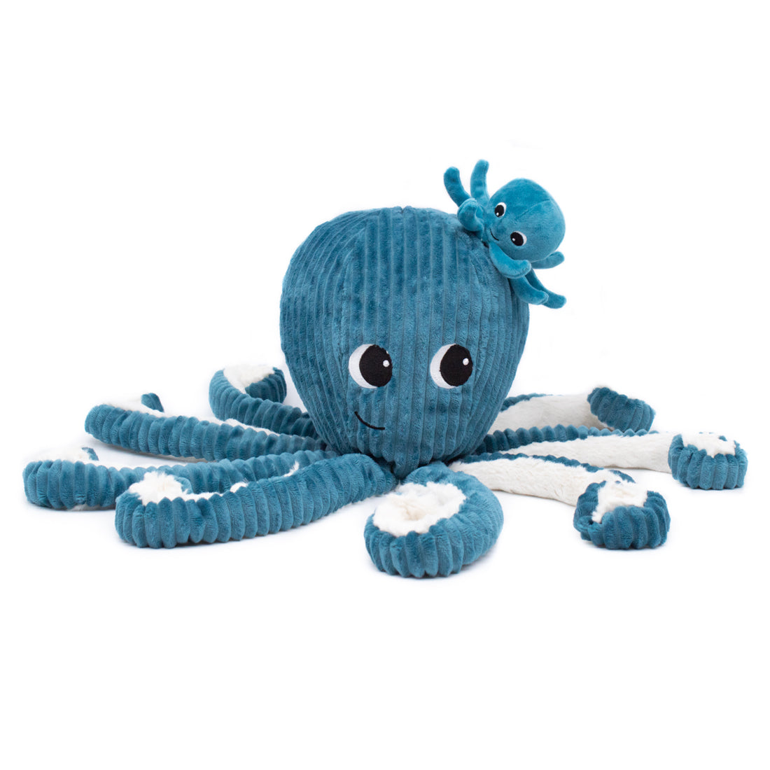 Peluche Filou la Pieuvre maman et son bébé bleu - Les Ptipotos – Deglingos