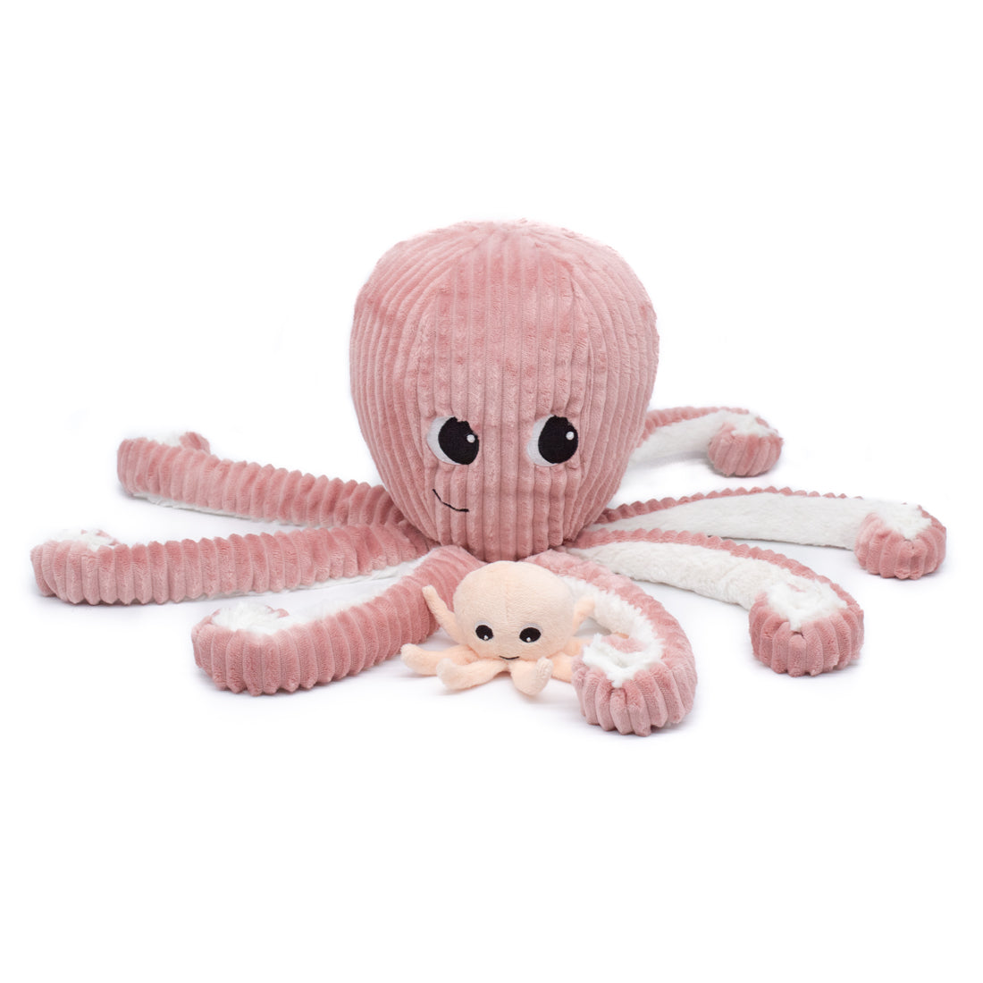Peluche pieuvre Filou maman et son bébé rose - Les Ptipotos 5