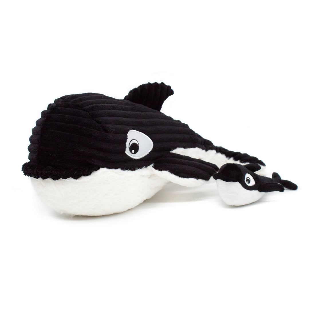 Peluche orque Morfalou maman et son bébé noir - Les Ptipotos