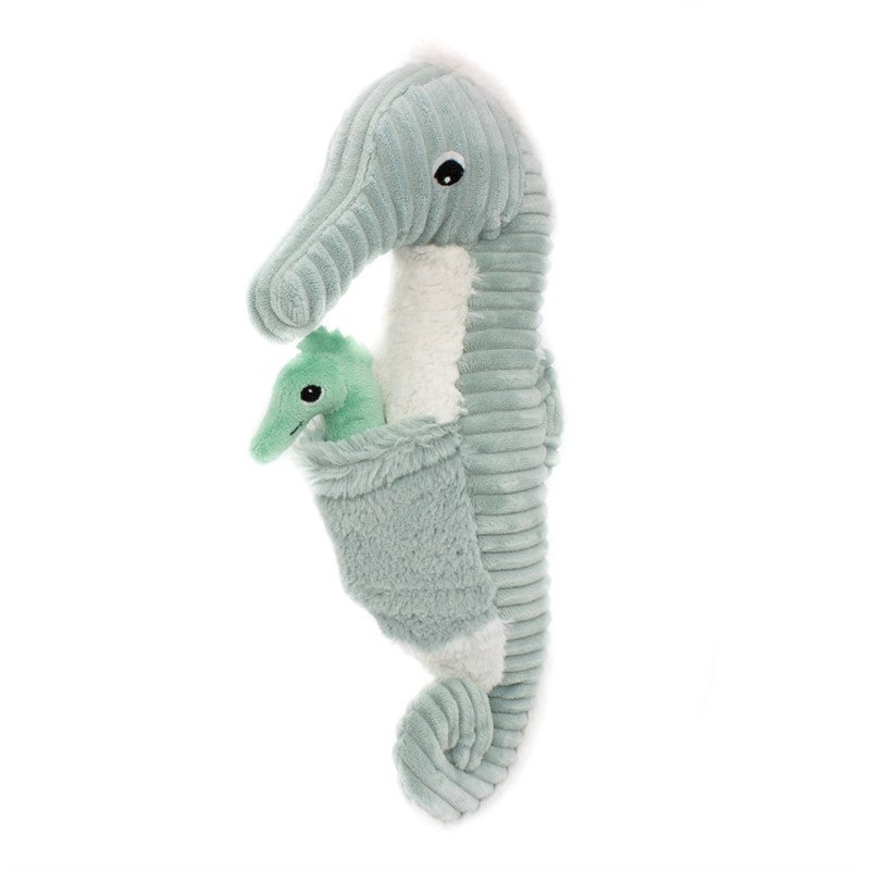 Plush Papadou the seahorse dad and his baby mint Les Ptipotos