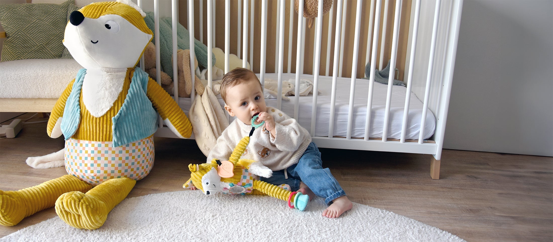 Collection peluches d'activités pour bébé Les Déglingos