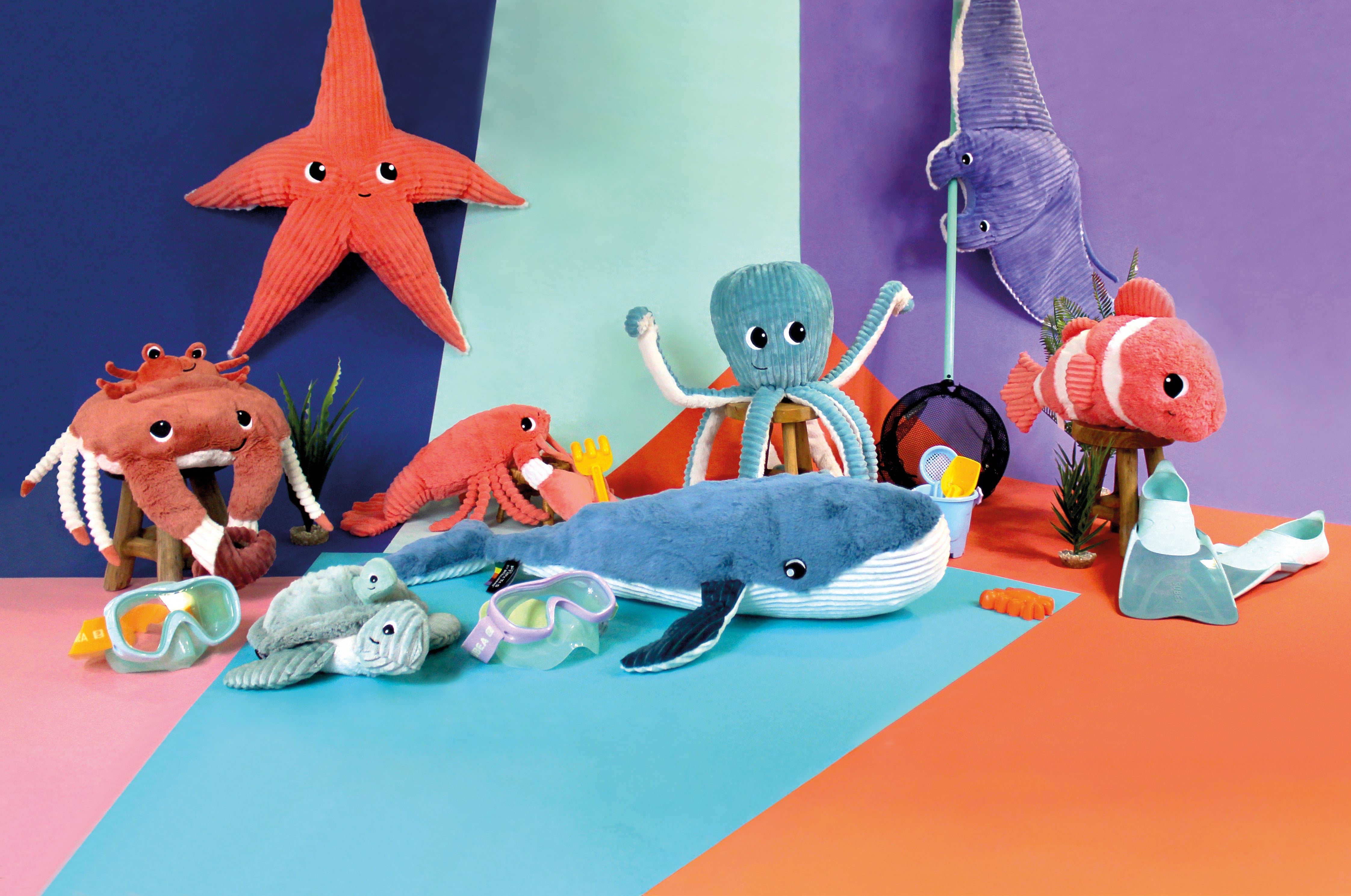 Collection mer peluches Les Ptipotos