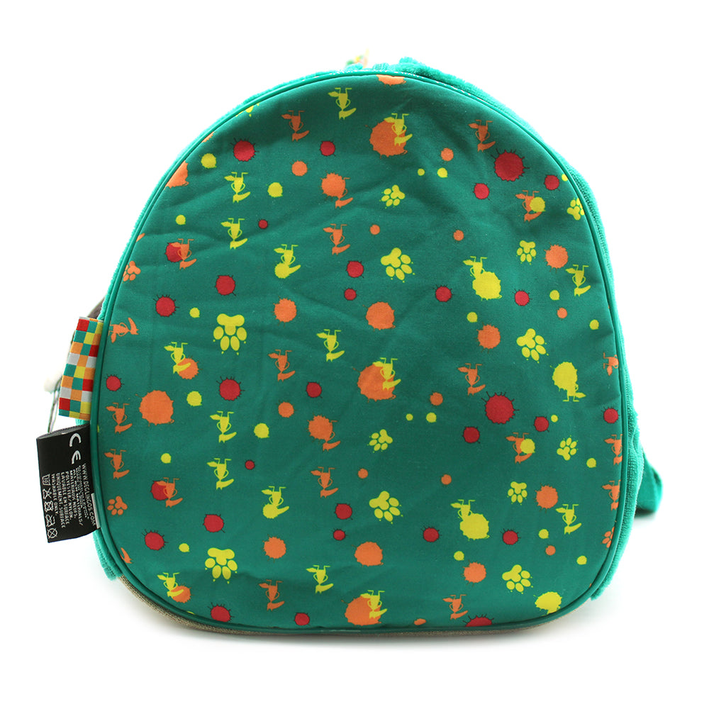 LES DÉGLINGOS Unisex Hüfttasche Für Kinder – Grün/Wolf Design, Aus Recyceltem Polyester, 21x5x9 Cm