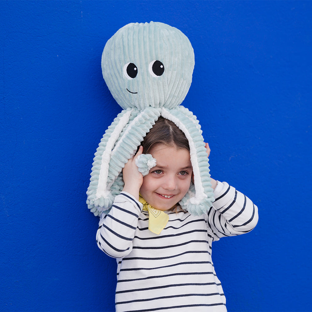 Peluche pieuvre Filou maman et son bébé bleu - Les Ptipotos 2