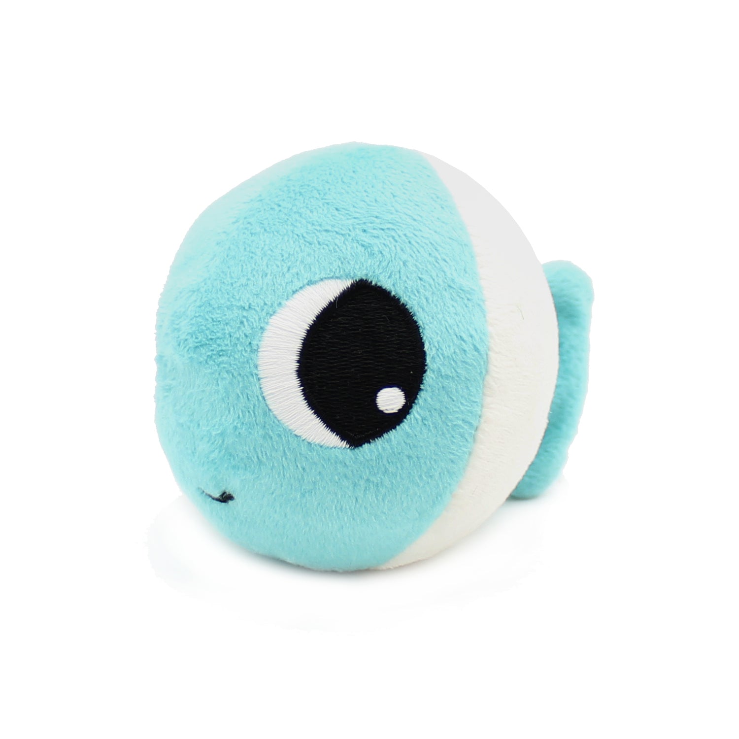 Peluche poisson-clown Bigou maman et son bébé bleu aqua - Vue de profil du bébé poisson-clown - Les Ptipotos