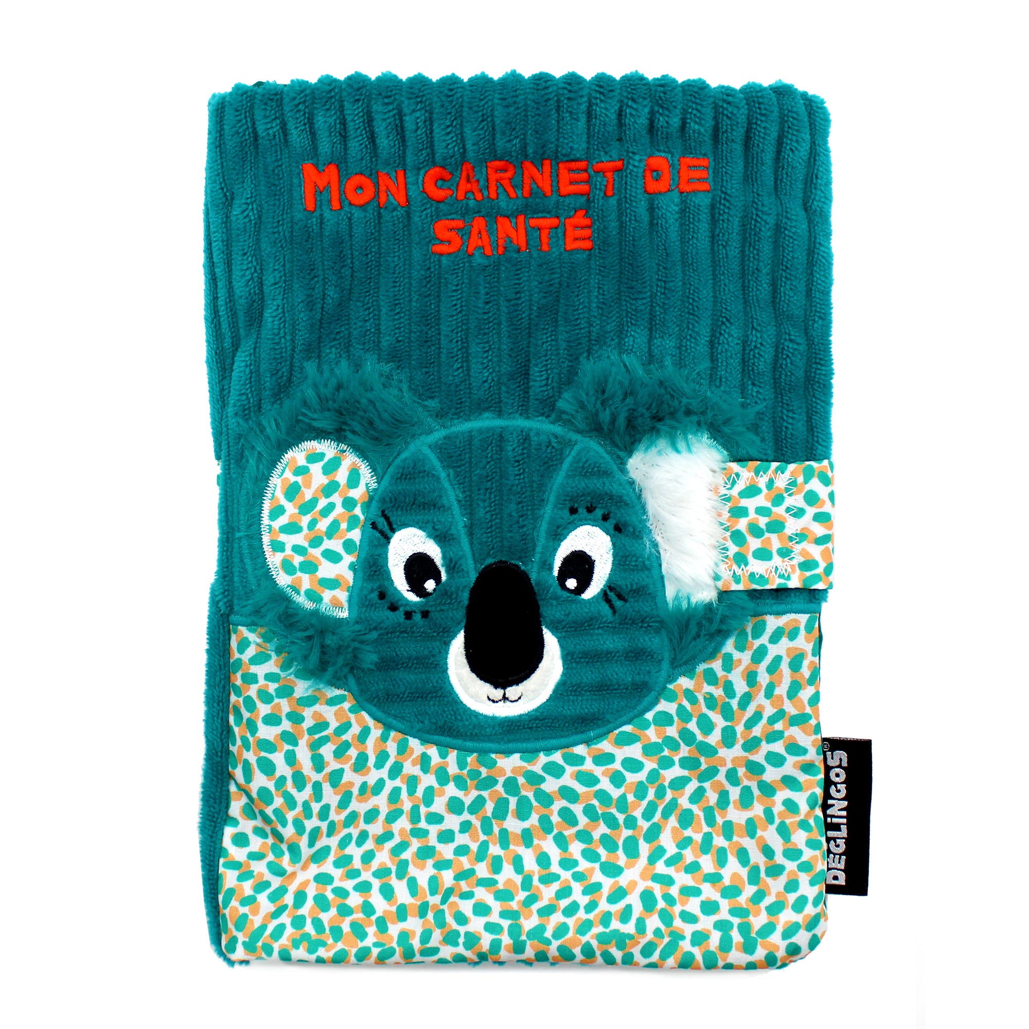 Protège carnet de santé Berlingos le koala - vue de face - Les Déglingos