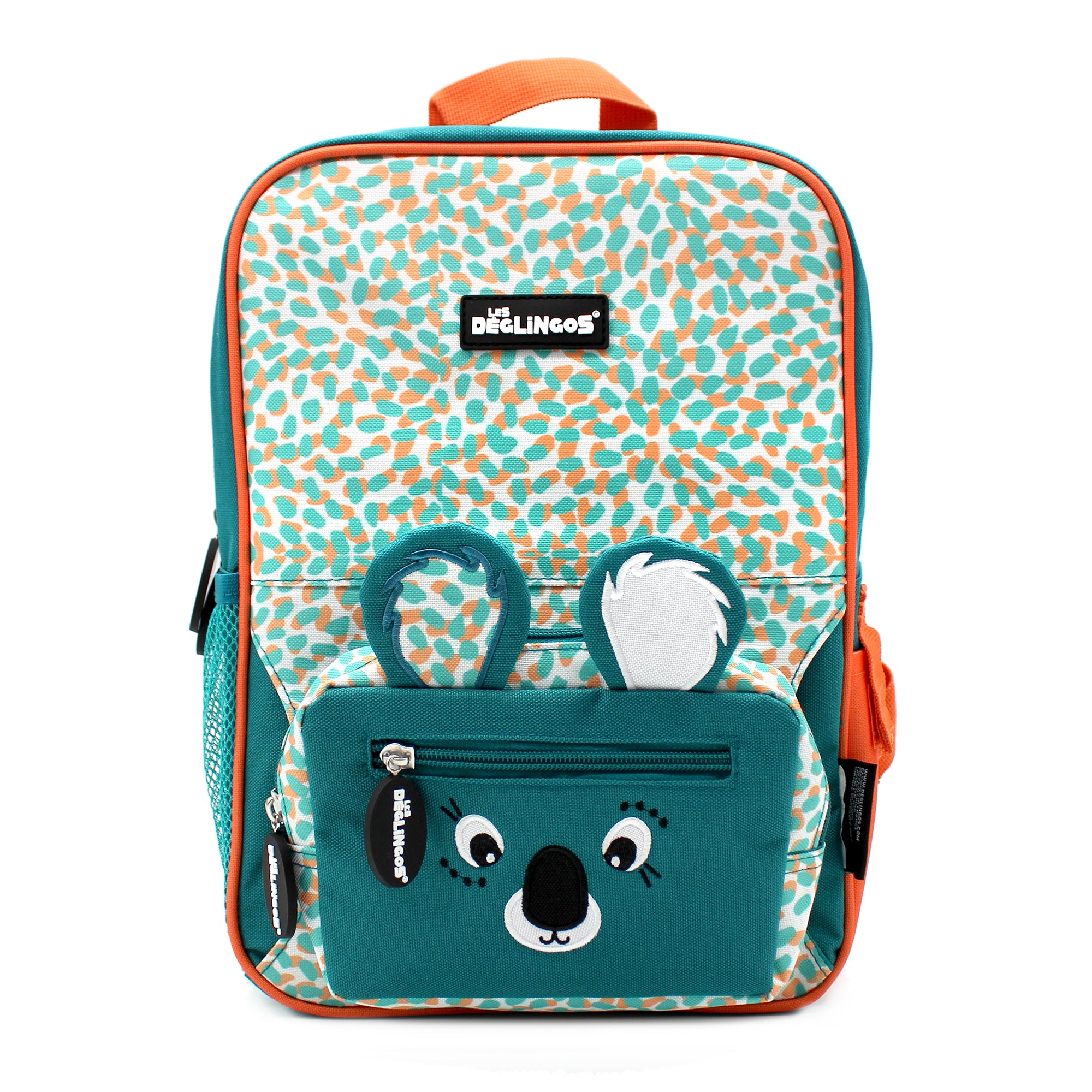 Sac à dos 2 en 1 avec sac banane amovible Berlingos le koala - vue de face du sac à dos avec la banane - Les Déglingos