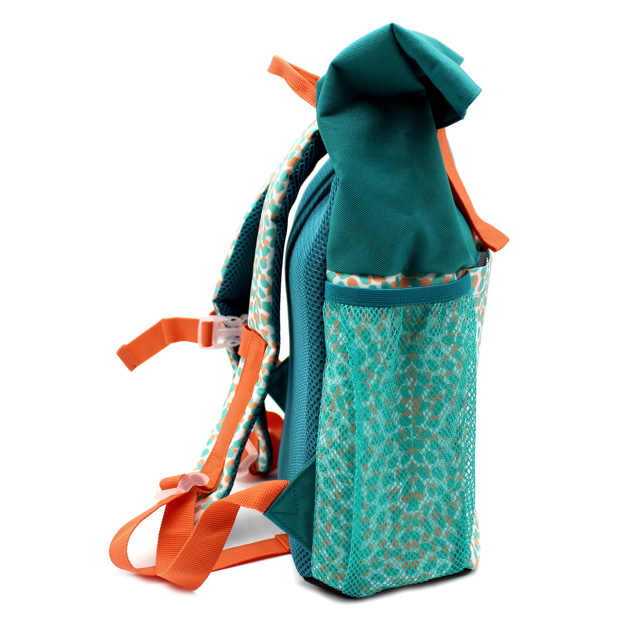 Sac à dos Rolltop mini-coursier Berlingos le koala - vue de côté du sac à dos rolltop - Les Déglingos