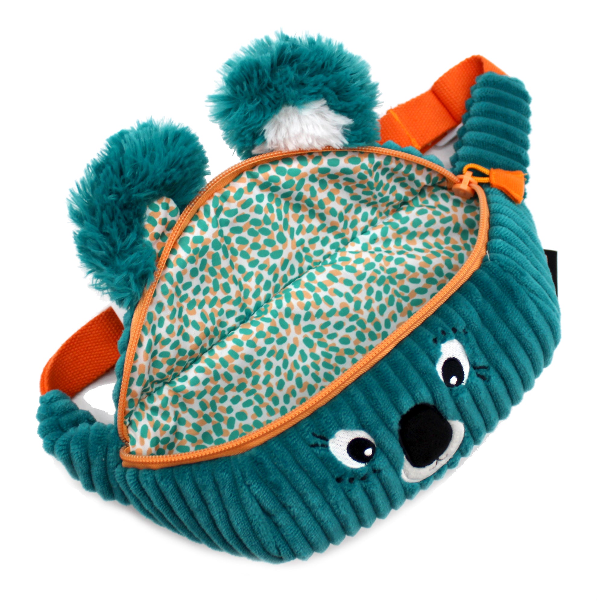 Sac banane en velours côtelé Berlingos le koala - vue de l'intérieur du sac banane - Les Déglingos