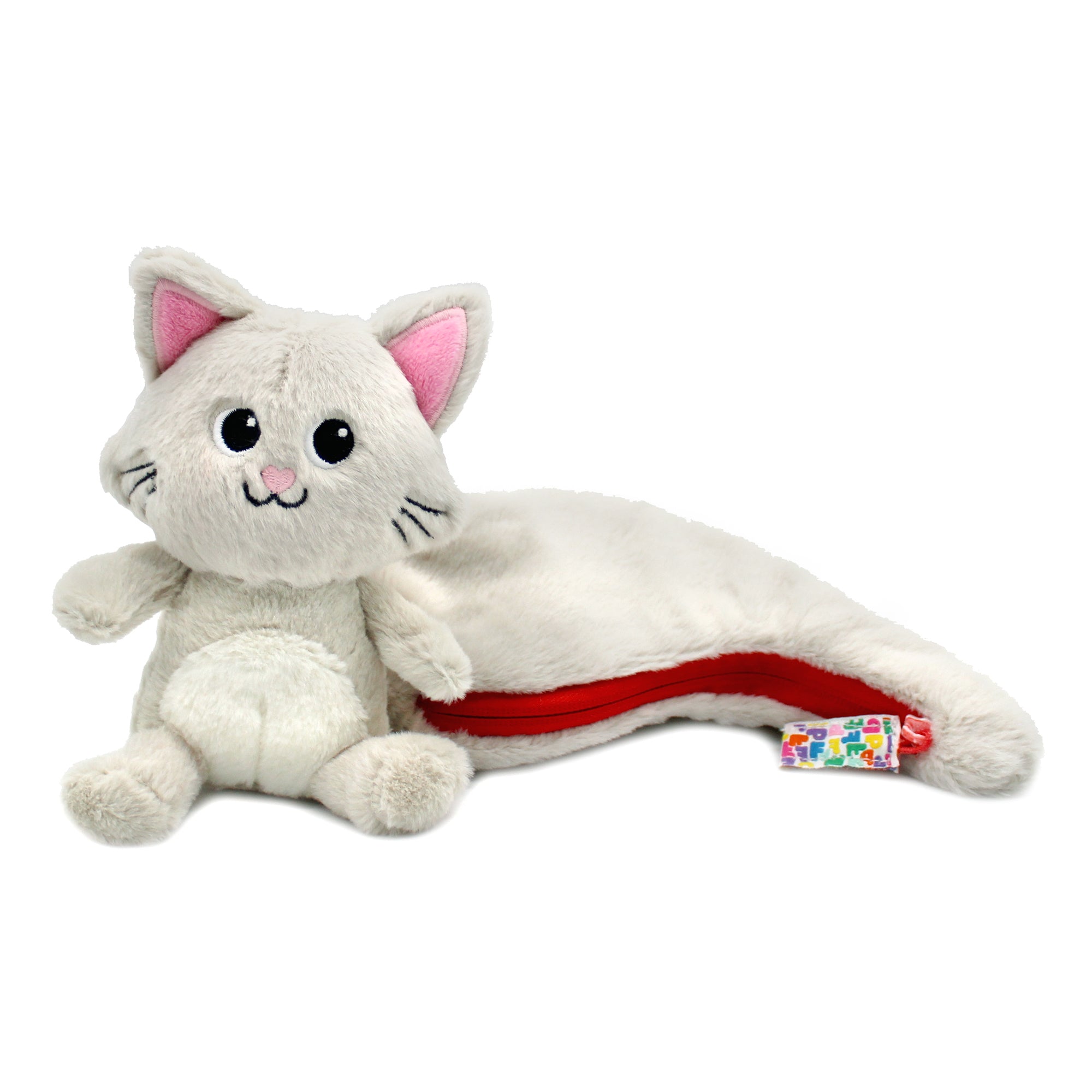 Peluche Spicet le chat/piment - Vue de face du chat gris - Flipetz
