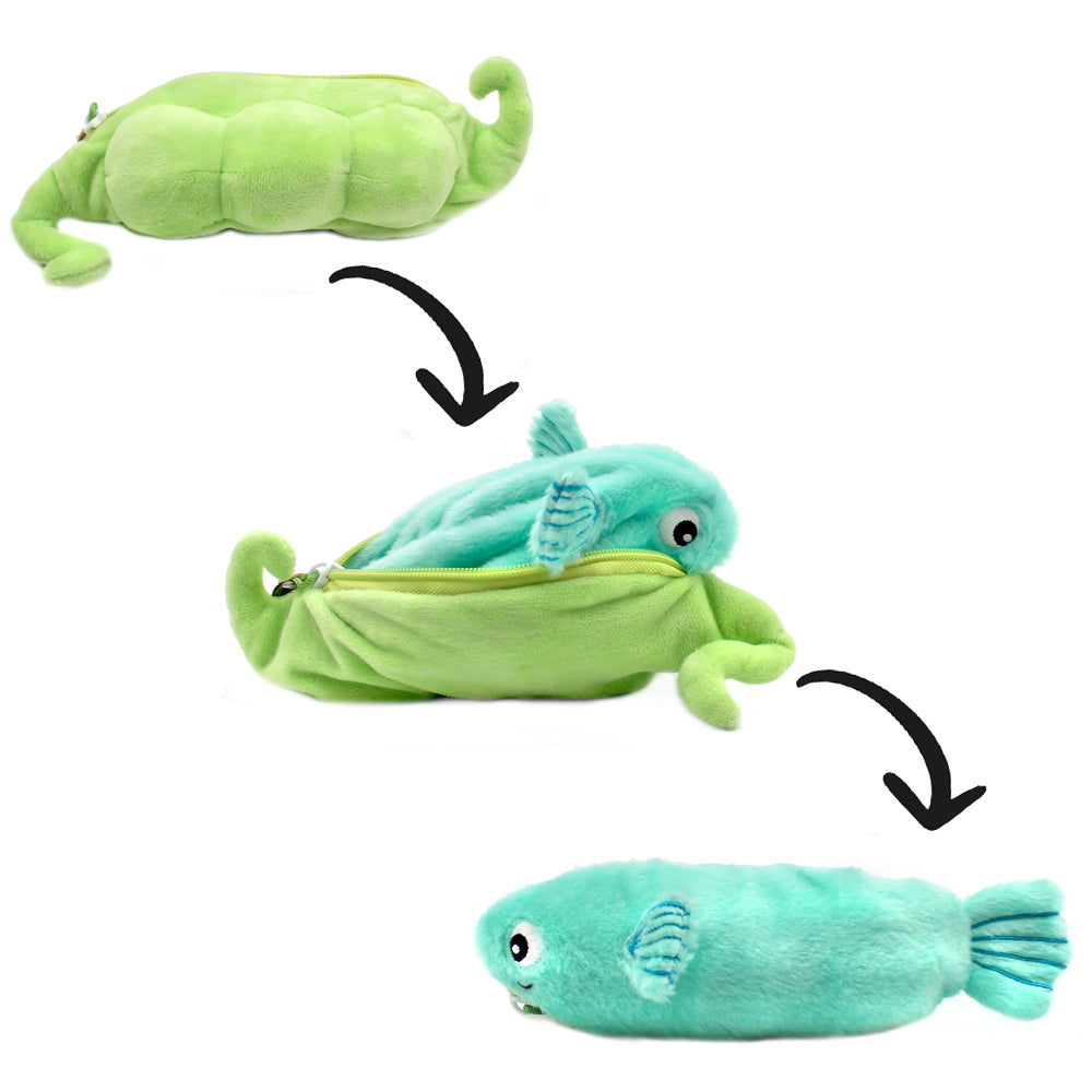 Peluche Bubblet le poisson/pois - montage du pois se transformant en poisson - Flipetz