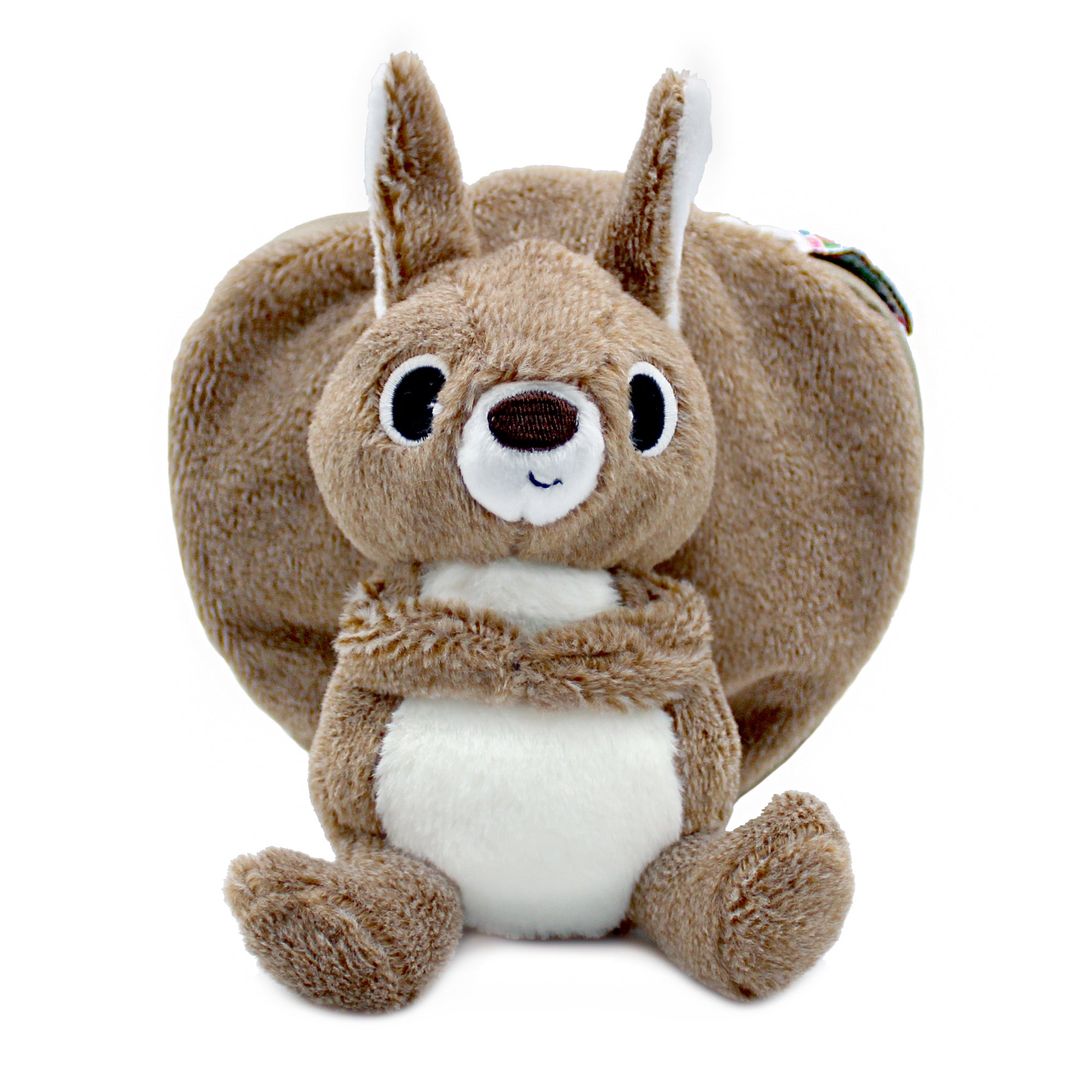 Peluche Noiset l'écureuil/gland - visuel de l'écureuil vue de face - Flipetz