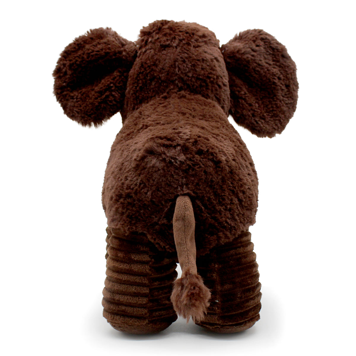 Peluche mammouth Papouth papa et son bébé marron chocolat - visuel de dos du papa mammouth - Les Ptipotos