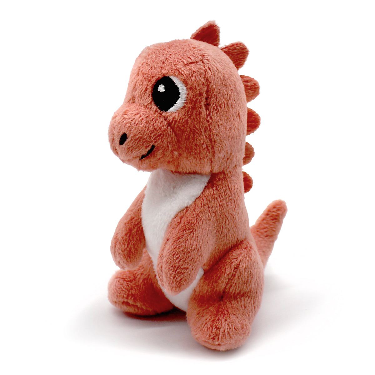 Peluche Alex le T-rex maman et son bébé terracotta - vue du bébé tyrannosaure - Les Ptipotos