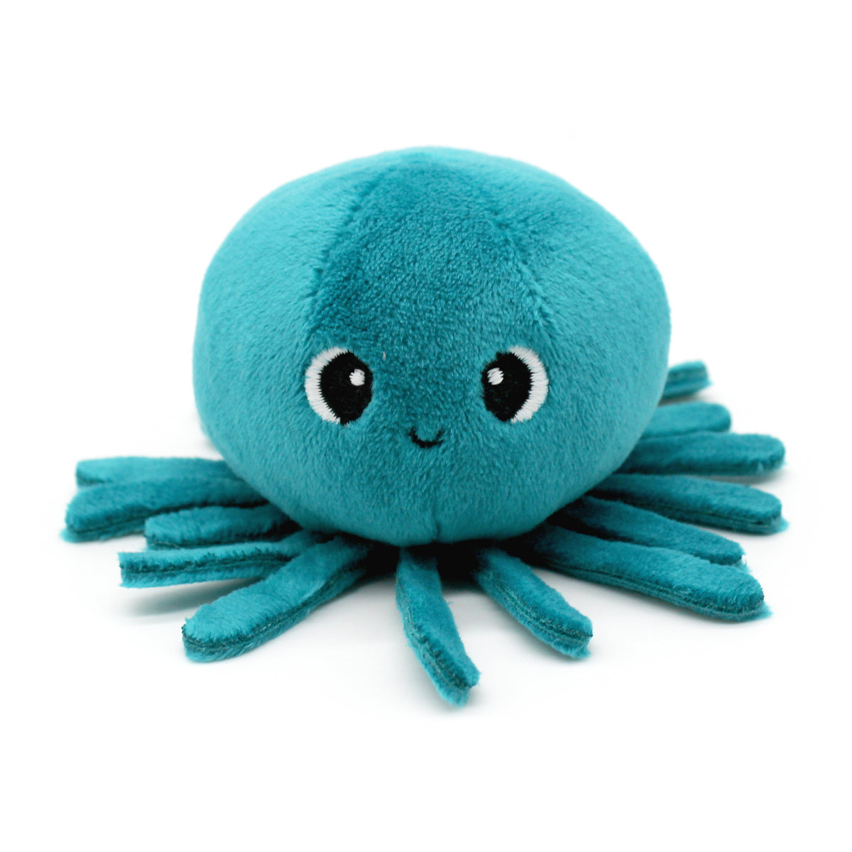 Peluche méduse Lilou maman et son bébé bleu paon - vue de face du bébé - Les Ptipotos