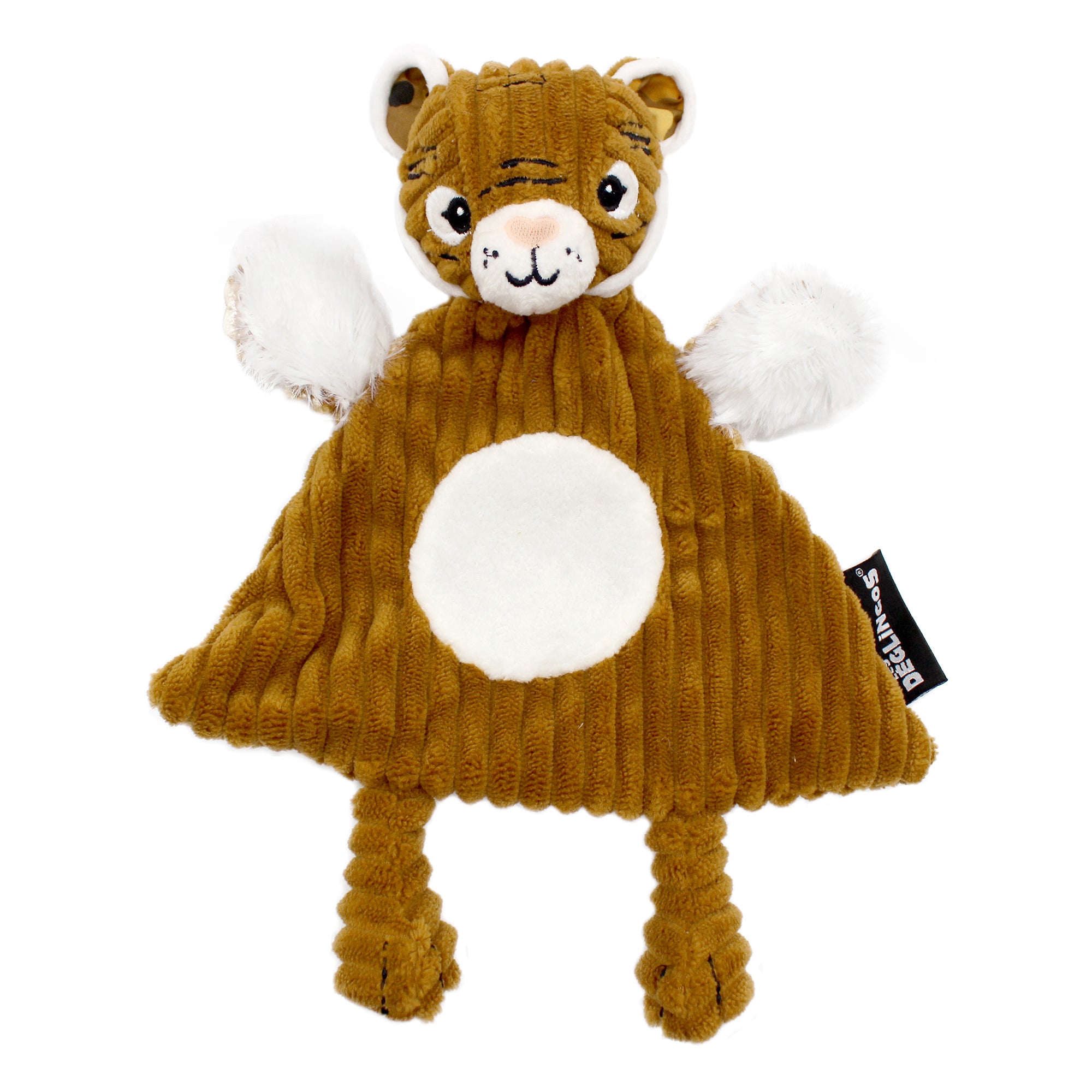 Doudou baby Speculos le tigre - vue de face du doudou - Les Déglingos