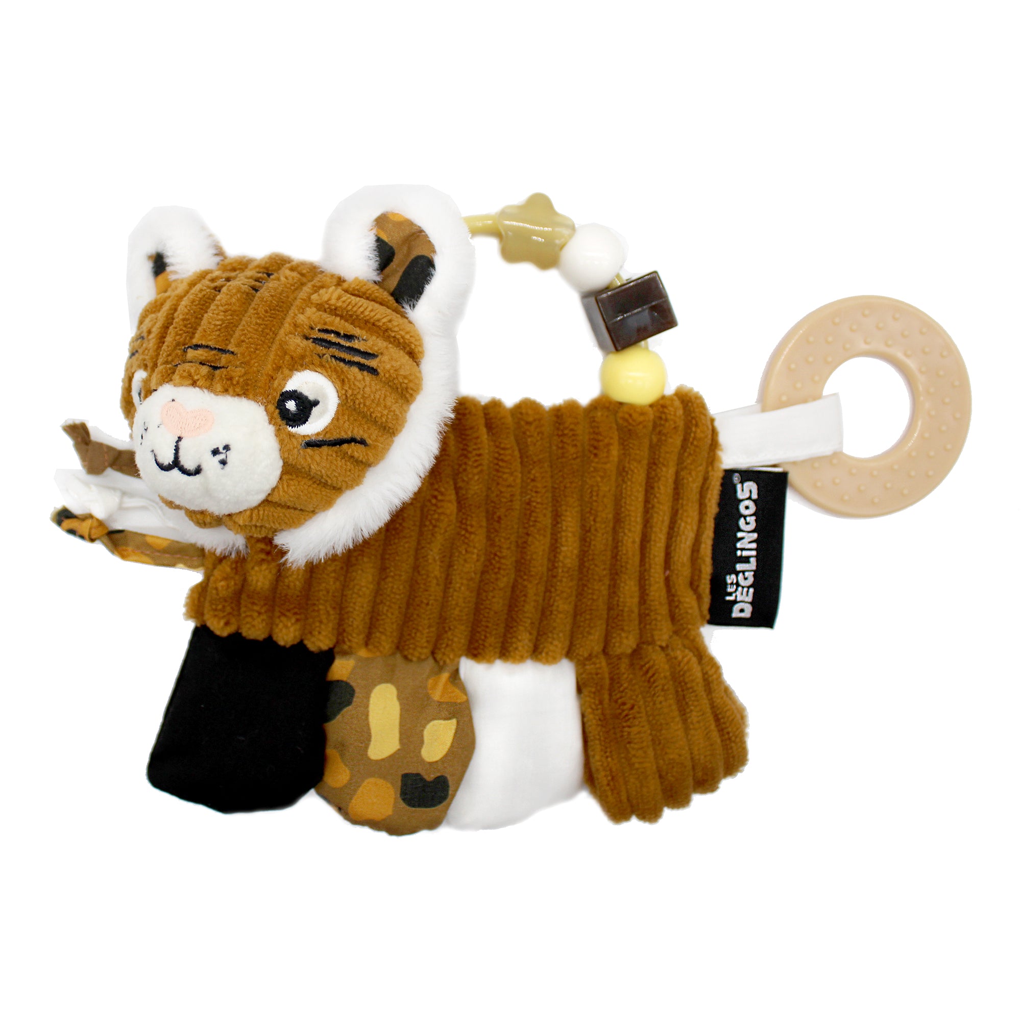 Hochet d'activités Speculos le tigre - vue de face - Les Déglingos