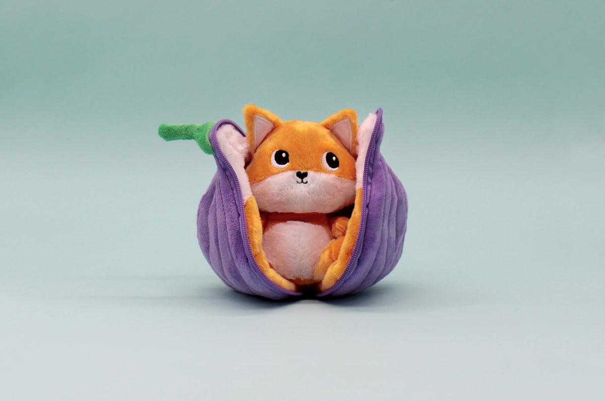 Peluche Russet le renard/figue - montage de la peluche figue qui se transforme en renard roux 6 - Flipetz