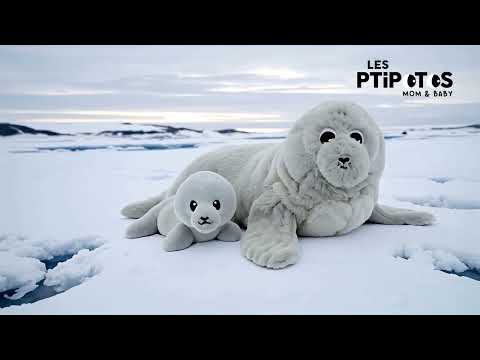 Vidéo d'animation peluche otarie Ploufou maman et son bébé - Les Ptipotos
