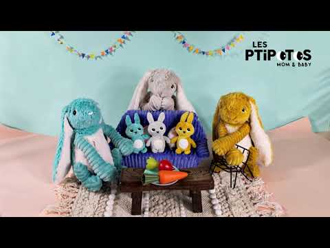 Vidéo d'animation peluche Toudou le lapin maman et son bébé - Les Ptipotos