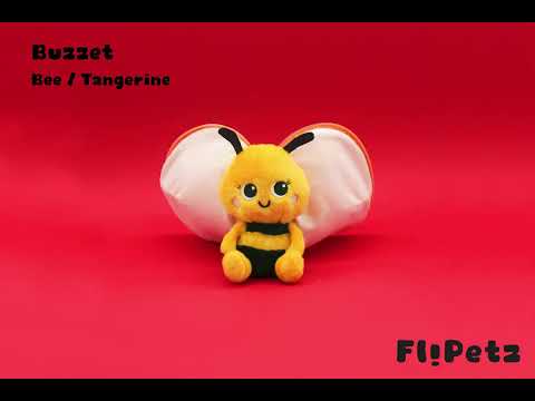2 in 1 Buzzet the bee/tangerine plush toy - Flipetz – Les Déglingos