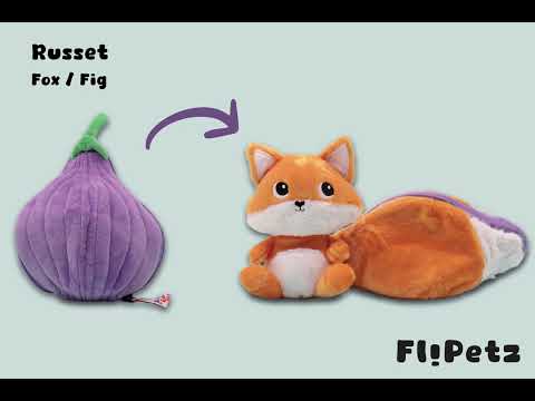 Vidéo d'animation de la peluche figue qui se transforme en renard - Flipetz