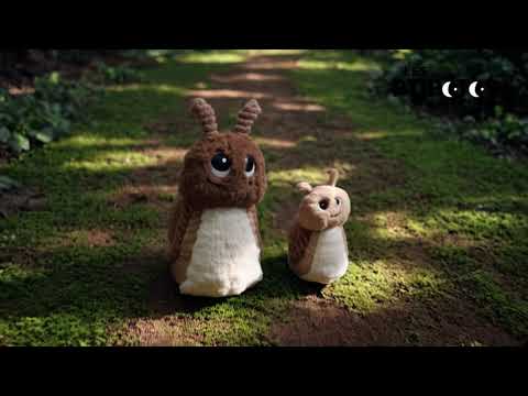 Vidéo d'animation peluche Speedou l'escargot maman et son bébé - Les Ptipotos