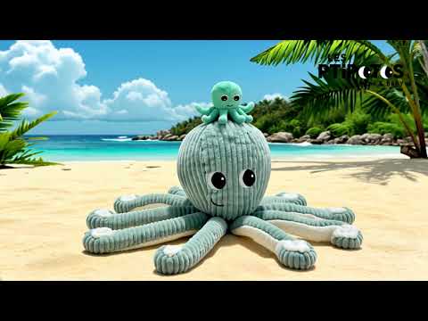 Vidéo d'animation peluche Filou la pieuvre maman et son bébé - Les Ptipotos