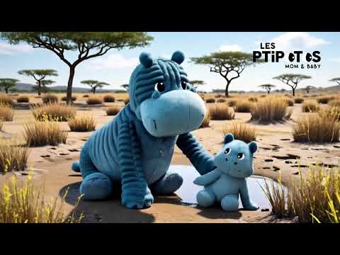 Vidéo d'animation de la peluche Bibou l'hippopotame - Les Ptipotos