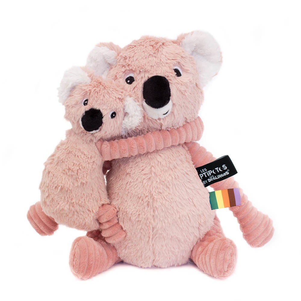 Peluche Trankilou le koala maman et son bébé rose - Les Ptipotos