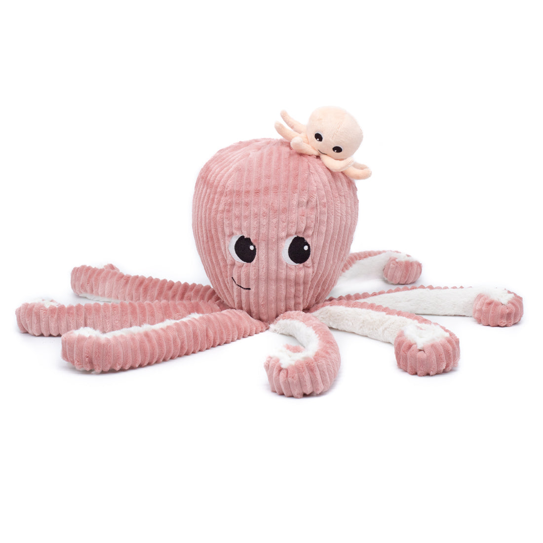 Peluche pieuvre Filou maman et son bébé rose - Les Ptipotos