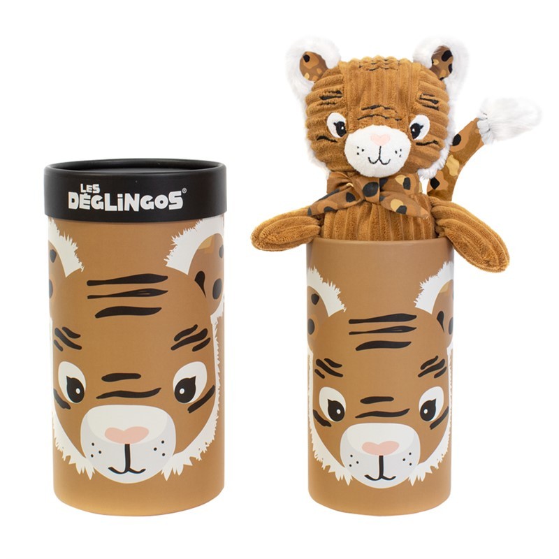 Peluche avec boîte cadeau Grand simply Speculos le tigre - Les Déglingos
