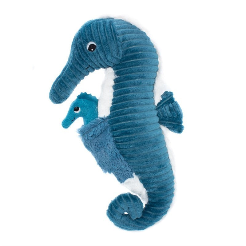Peluche Papadou l'hippocampe papa et son bébé bleu - Les Ptipotos 3